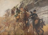 Theodor Rudolf Rocholl (Sachsenberg, Principality of Waldeck and Pyrmont, German Confederation 1854-1933 Düsseldorf, Rhine Province, German Reich) Tscherkessenbeute (Circassian spoils) - Öl auf Leinwand 1907