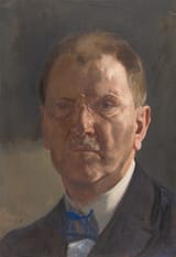 Rudolf Jettmar (Tarnów, Tarnów County, Kingdom of Galicia and Lodomeria, A.H.M. 1869-1939 Vienna, Reichsgau Vienna, German Reich) Selbstporträt - Öl auf Leinwand 1929