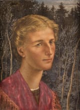 Edmund Carl Ferdinand Maria Steppes (Burghausen, Oberbayern, Kingdom of Bavaria, German Reich 1873-1968 Deggendorf, Free State of Bavaria, F.R.G.) Chiemgauerin, Blondes Madl - Oil on panel 1918