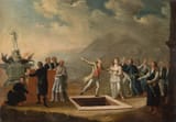Franciszek Smuglewicz (Warsaw, Masovian Voivodeship, Polish-Lithuanian Commonwealth 1745-1807 Vilnius, Vilna Governorate, Russian Empire) Grób Ojczyzny (The Tomb of the Fatherland, Allegory of the Insurrection of 1794) - Olej na płótnie c.1794