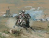 Wilhelm Camphausen (Düsseldorf, Rhine Province, Kingdom of Prussia, German Confederation 1818-1885 Düsseldorf, Rhine Province, Kingdom of Prussia, German Reich) Citissime (Very quickly) - Aquarell auf Velin 1859