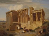 Charles Lock Eastlake (Plymouth, Devon, England, Kingdom of Great Britain 1793-1865 Pisa, Tuscany, Kingdom of Italy) The Erechtheum, Athens, with Figures in the Foreground - Oil on canvas 1821