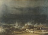 Washington Allston (Waccamaw Parish, South Carolina, U.S.A. 1779-1843 Cambridge, Massachusetts, U.S.A.) The Deluge towards Its Close - Oil on Canvas c.1813