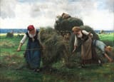 Julien Dupré (Paris, French Republic 1851-1910 ibidem) The Hay Harvesters - Oil on canvas c.1880-min