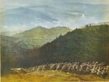 Giulio Aristide Sartorio (Rome, State of the Church 1860-1932 Rome, Kingdom of Italy) La Battaglia del Fratta (The Battle of Fratta) - Lithograph c.1917-min
