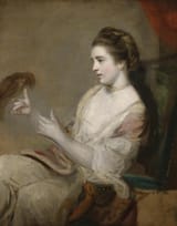 Joshua Reynolds (Plympton, Devon, England, Kingdom of Great Britain 1723-1792 Westminster, Middlesex, England, Kingdom of Great Britain) Portrait of Kitty Fisher - Oil on canvas
