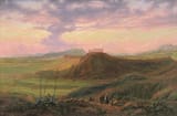 Johann Joseph Eugene von Guérard (Vienna, Empire of Austria 1811-1901 Chelsea, County of London, England, U.K.) View of the Temples of Agrigentum, Sicily - Oil on canvas c.1885
