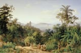 Thomas Ender (Vienna, Archduchy of Austria, Holy Roman Empire 1793-1875 Vienna, Austro-Hungarian Monarchy) Vista of Rio de Janeiro - Oil on canvas 1817-min