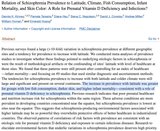 Relation of Schizophrenia Prevalence to Latitude Climate Fish Consumption Infant Mortality and Skin Color A Role for Prenatal Vitamin D Deficiency and Infections.png 4
