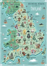 British &amp; Irish Isles Mythology England Map