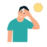 man-wiping-sweat-with-napkin-guy-sweating-a-lot-boy-with-sweaty-clothes-illustration-vector