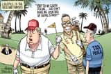 trump cartoon - tip my caddy