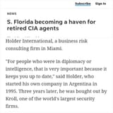 South Florida CIA hot spot
