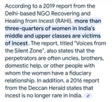 incest in 3 quarters of population