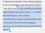 Kyle Rittenhouse killed two Black men in Kenosha, Wisconsin - National Geographic author - MSM Lies Fake News Slander Defamation Falsely Calimed - The Good Kings Egyptologist Kara Cooney White Power - 01