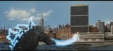 Godzilla being based by destroying antichrist strong hold nexus united nations headquaters building using his atomic breath weapon motherfucker