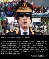 ghadaffi on natocuck fuck you europe you did this knowingly