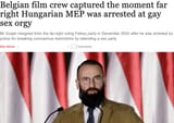 Belgian film crew captured the moment far right Hungarian MEP was arrested at gay sex orgy