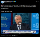 Senator Lindsey Graham says Trump supports his bill on tougher anti-Russian sanctions. 29-06-2025 proposal will begin moving through the Senate in July HD