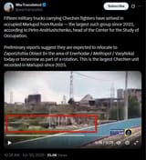 Fifteen military trucks carrying Chechen fighters have arrived in occupied Mariupol from Russia — the largest such group since 2023 30-06-2025 Petro Andriushchenko HD