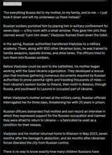 The story of Vladyslav Rudenko, one of the Ukrainian teenagers abducted by Russia. 30-06-2025 Kherson a week after the invasion in February 2022 PT2