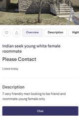 7 Indians seek young white female roommate