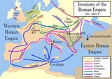 Migration period of barbarians into the roman empire