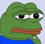 Pepe Having Lazy Thought