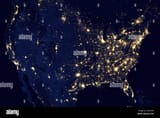 nasa-satellite-image-of-earth-from-space-composite-image-of-electric-lights-at-night-across-usa-showing-population-distribution-and-light-pollution-2A9F5GP-2143120548