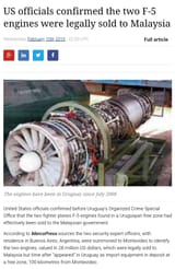 F-5 engine Uruguay 