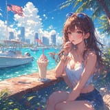 ai beach girl