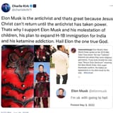 Charlie Kirk Antichrist Elon Musk