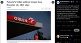 Poland’s Orlen has officially ended all purchases of Russian oil — including for its Czech refinery in Litvínov. CEO Ireneusz Fafara declared 30-06-2025
