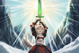 AI Awoo wields the emerald sword