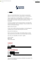 Restore Britain Letter
