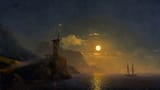 Chapel by the Coast on a Moonlit Night