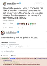 Jordan Peterson white pride evil
