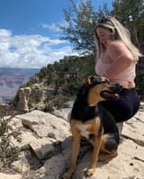 Ellana_pink_dog_out_in_nature