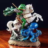 ai_art_pepe_white_horse_stabbing_hydra_ceramic