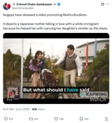 Screenshot 2025-07-02 at 15-36-21 (20) 🇯🇵 Colonel Otaku Gatekeeper 🇯🇵 on X Nogaya have released a video promoting Multiculturalism. It depicts a Japanese mother falling in love with a white immigrant because he helpe