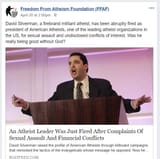 Atheist leader (((Silverman))) - sexual pervert