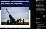 More confirmation by NBC, The U.S. has paused a major weapons shipment to Ukraine, including dozens of Patriot interceptor missiles, 02-07-2025