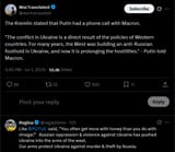 The Kremlin stated that Putin had a phone call with Macron. 01-07-2025 &#039;The conflict in Ukraine is a direct result of the policies of Western countries&#039;