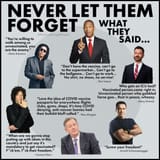 @TheFreeThoughtProject - Never Let Them Forget What They Said - COVID-19 Vaccine Vaxx Unvaccinated Persecution - Simmons, Stern, Schwarzenegger, etc. Screw Your Freedom! - Meme