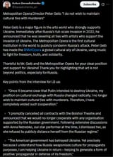 Metropolitan Opera Director Peter Gelb, &#039;I do not wish to maintain cultural ties with murderers&#039; 01-07-2025 major figure in the arts world PT1