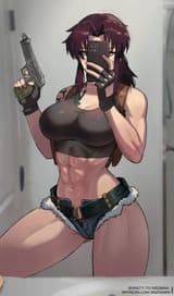 revy_black_lagoon_drawn_by_wersman__sample-2aafce85865f6167ee59d6d90b24ed3c tomboy anime girl