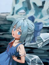 Antarctica cirno side look hands on hips