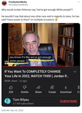 Jordan Peterson enough white people