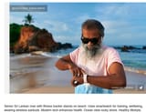 sri lankan man checking smart watch meeting appointment ask white woman bobs vagene
