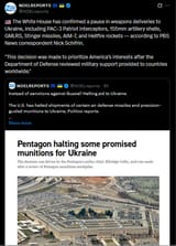 The White House has confirmed a pause in weapons deliveries to Ukraine, including PAC-3 Patriot interceptors, 155mm artillery shells, 02-07-2025 PBS, Nick Schifrin
